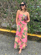 Just Like Paradise Strapless Tie Back Maxi Dress