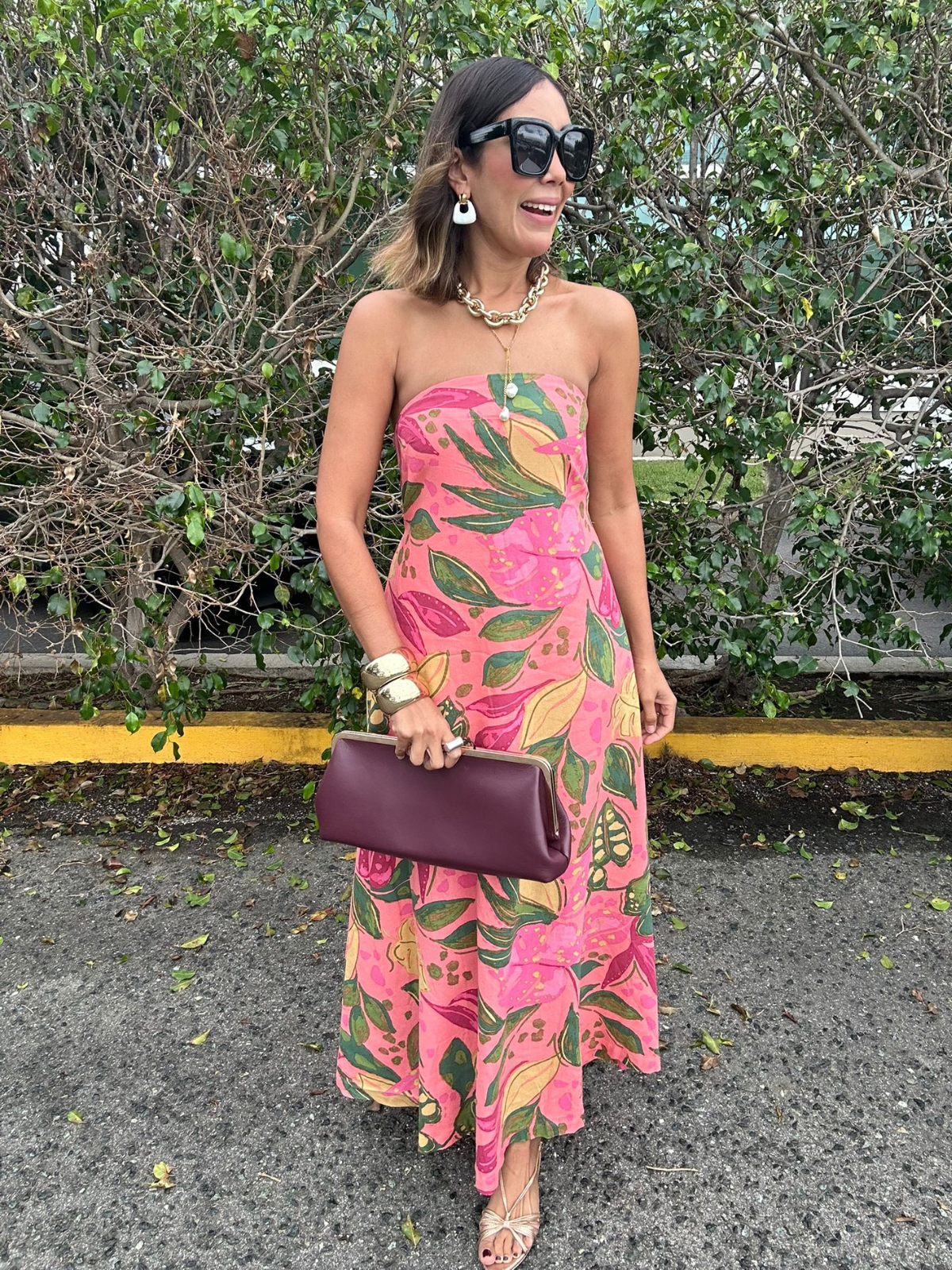 Just Like Paradise Strapless Tie Back Maxi Dress