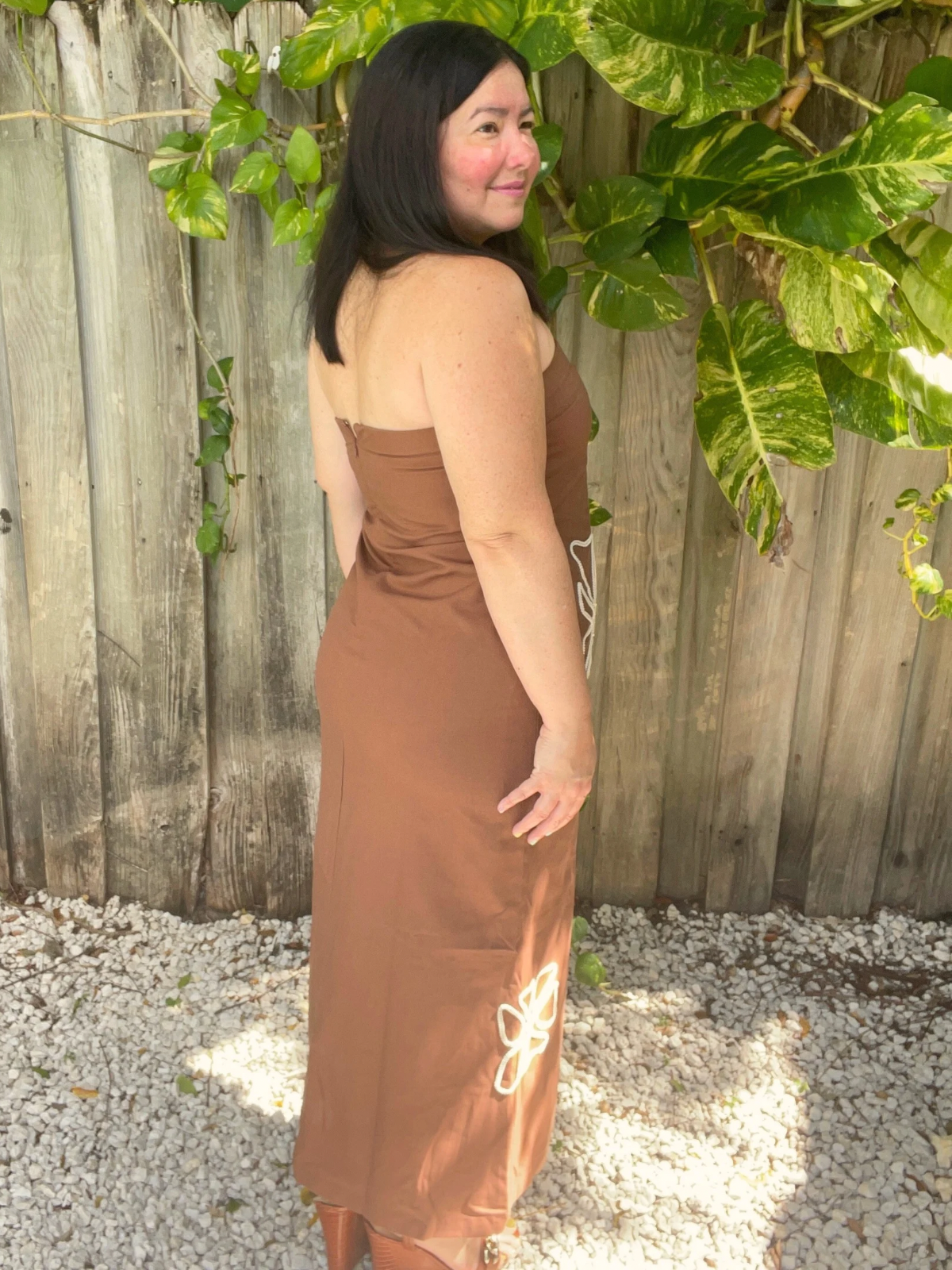 Serafina Embroidered Midi Dress