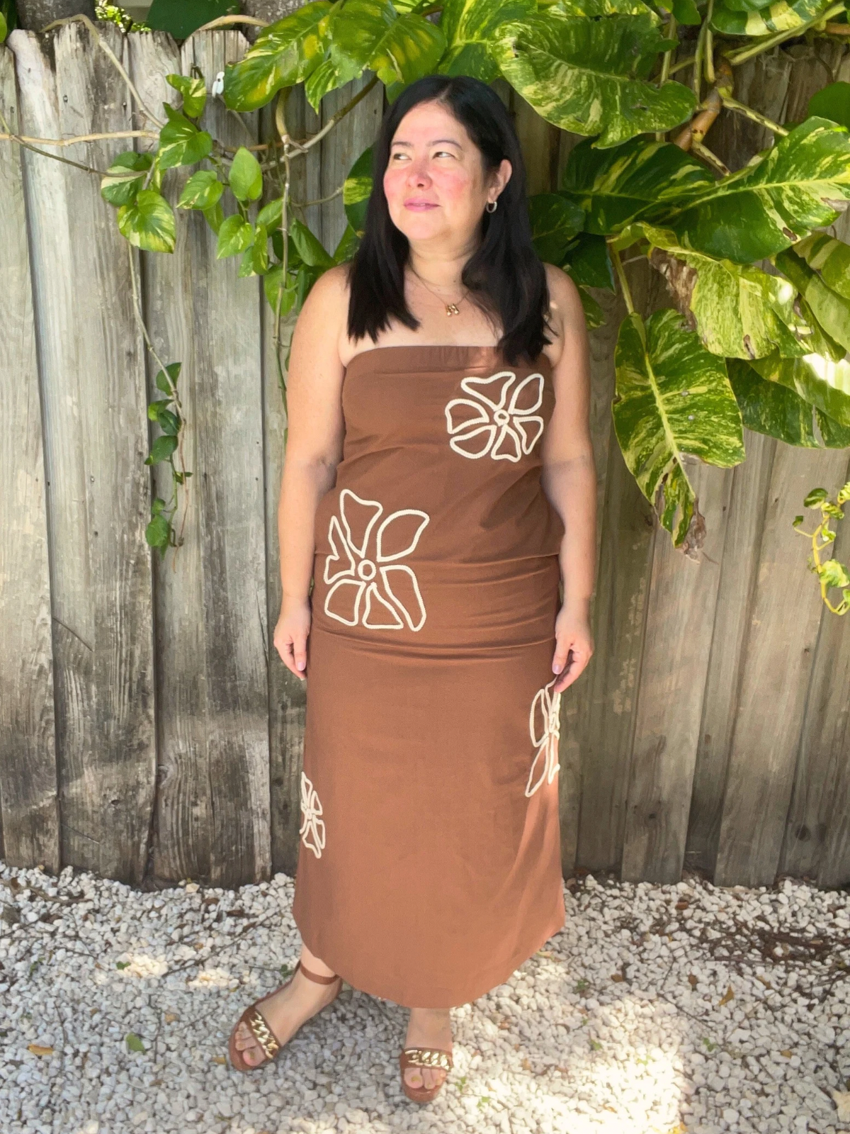 Serafina Embroidered Midi Dress