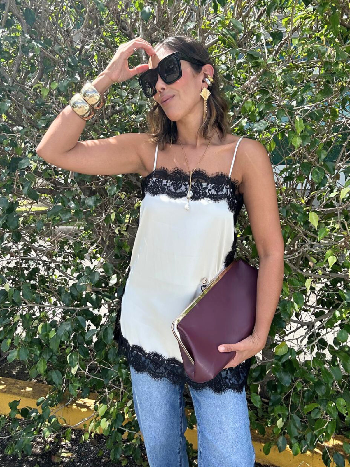 More Amour Satin Cami Top