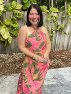 Just Like Paradise Strapless Tie Back Maxi Dress