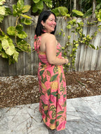 Just Like Paradise Strapless Tie Back Maxi Dress