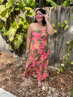 Just Like Paradise Strapless Tie Back Maxi Dress