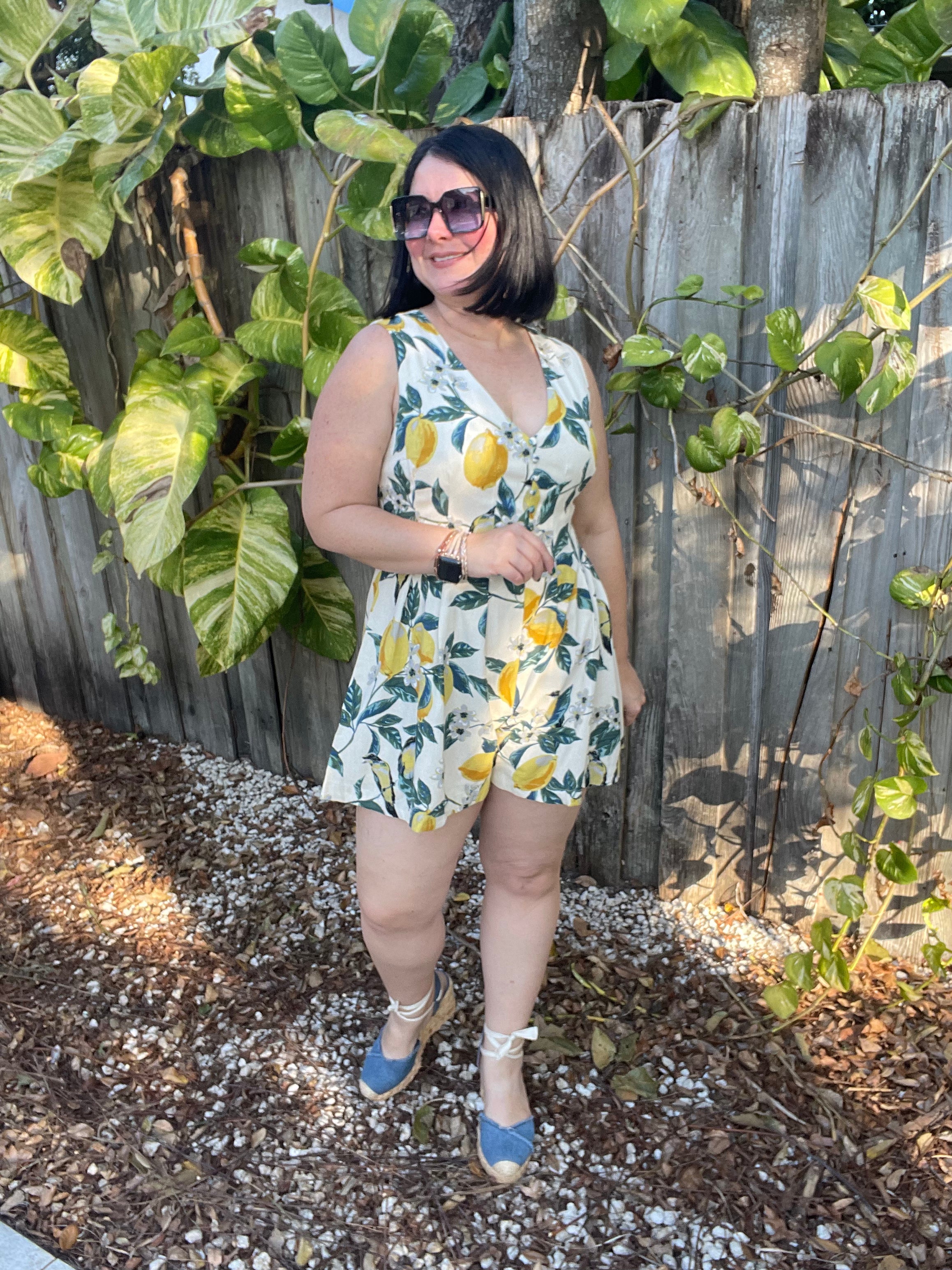 Fresh Squeeze Plunge Romper