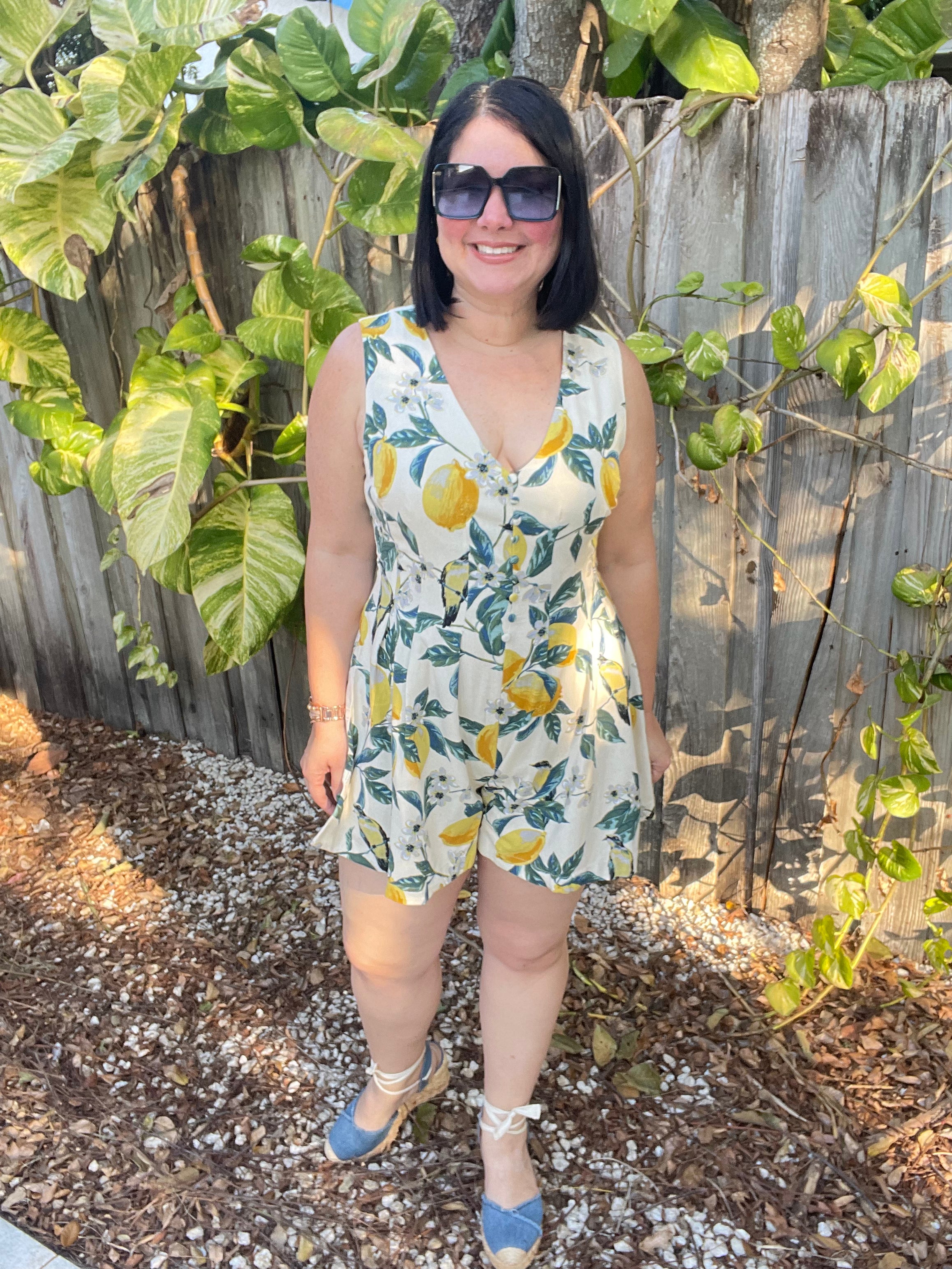 Fresh Squeeze Plunge Romper
