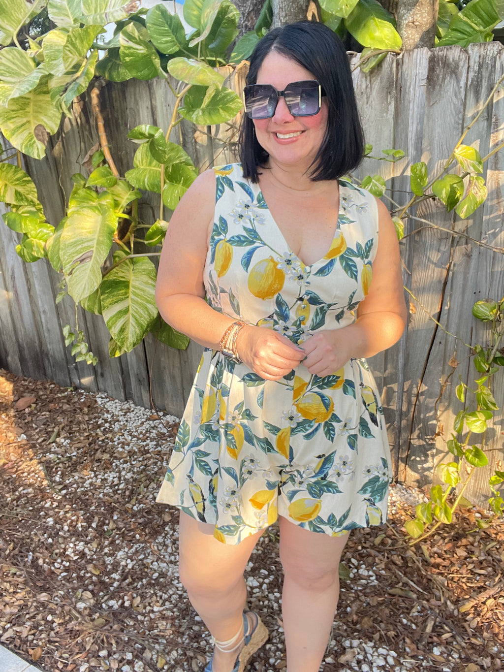 Fresh Squeeze Plunge Romper