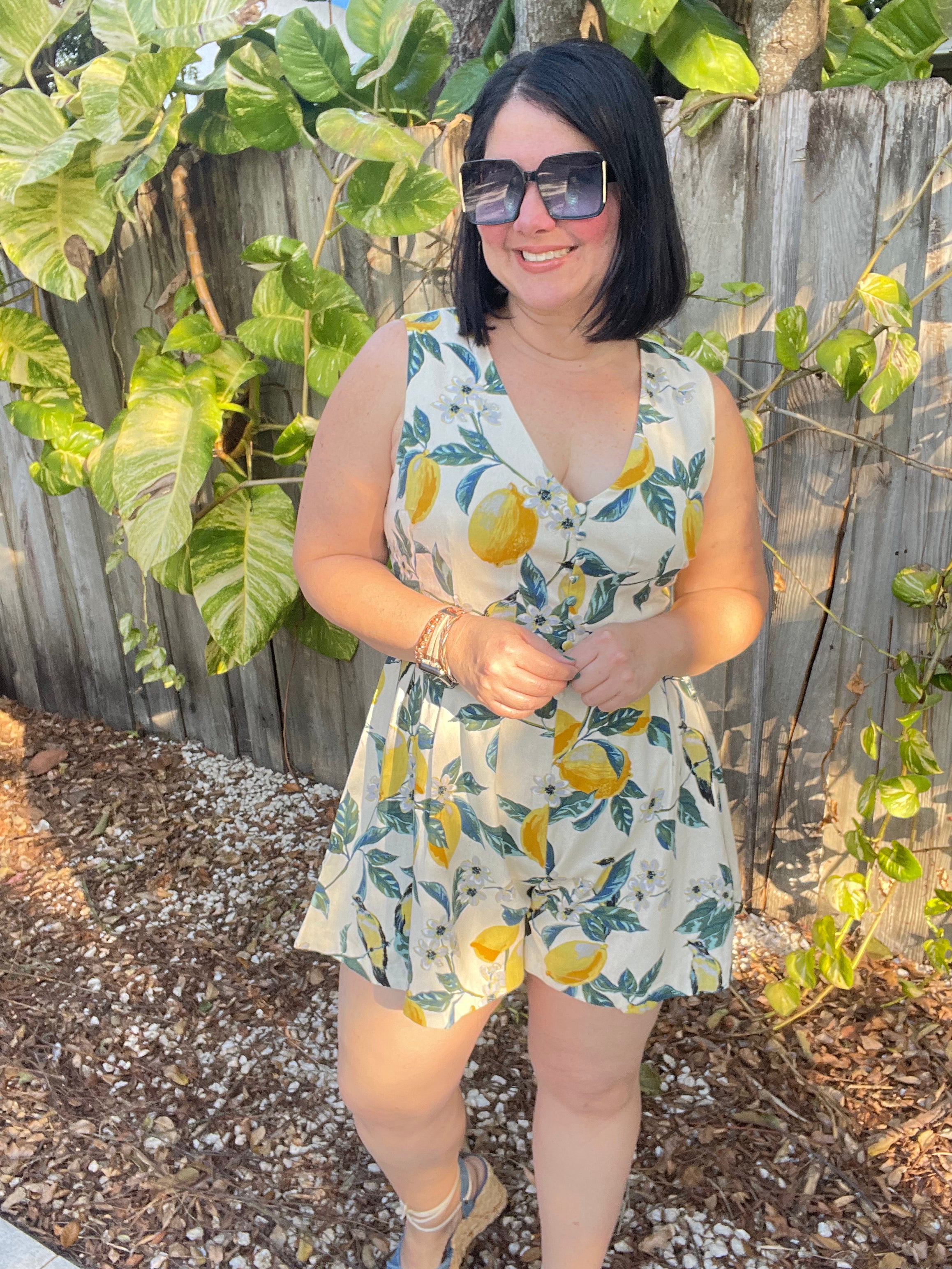 Fresh Squeeze Plunge Romper