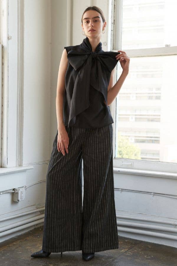 Exquisite Organza Bow Tie Cami Blouse