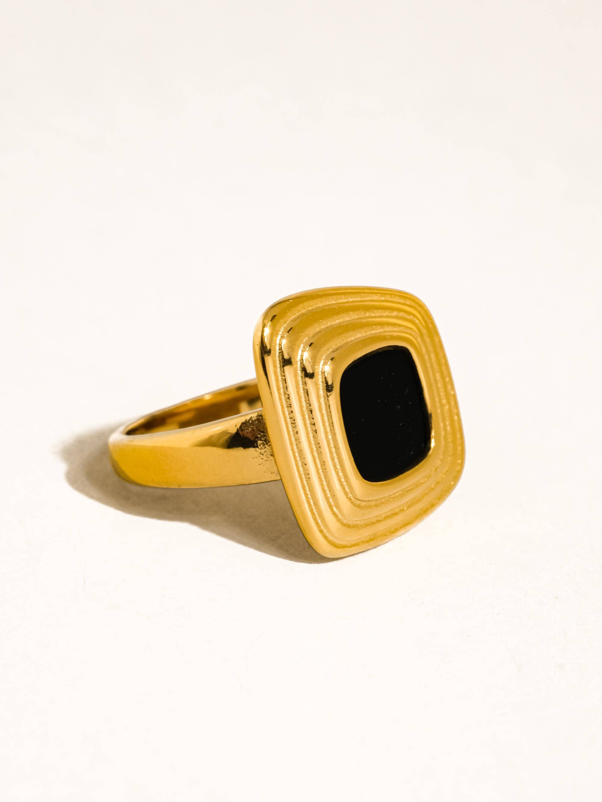 Auricca 18K Gold Non-Tarnish Abstract Open Statement Ring