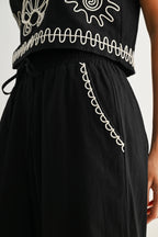 The White-Stitch Luxe Matching Top and Pants