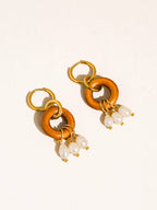 Valesse 18K Gold Non-Tarnish Pearl Drop Earrings
