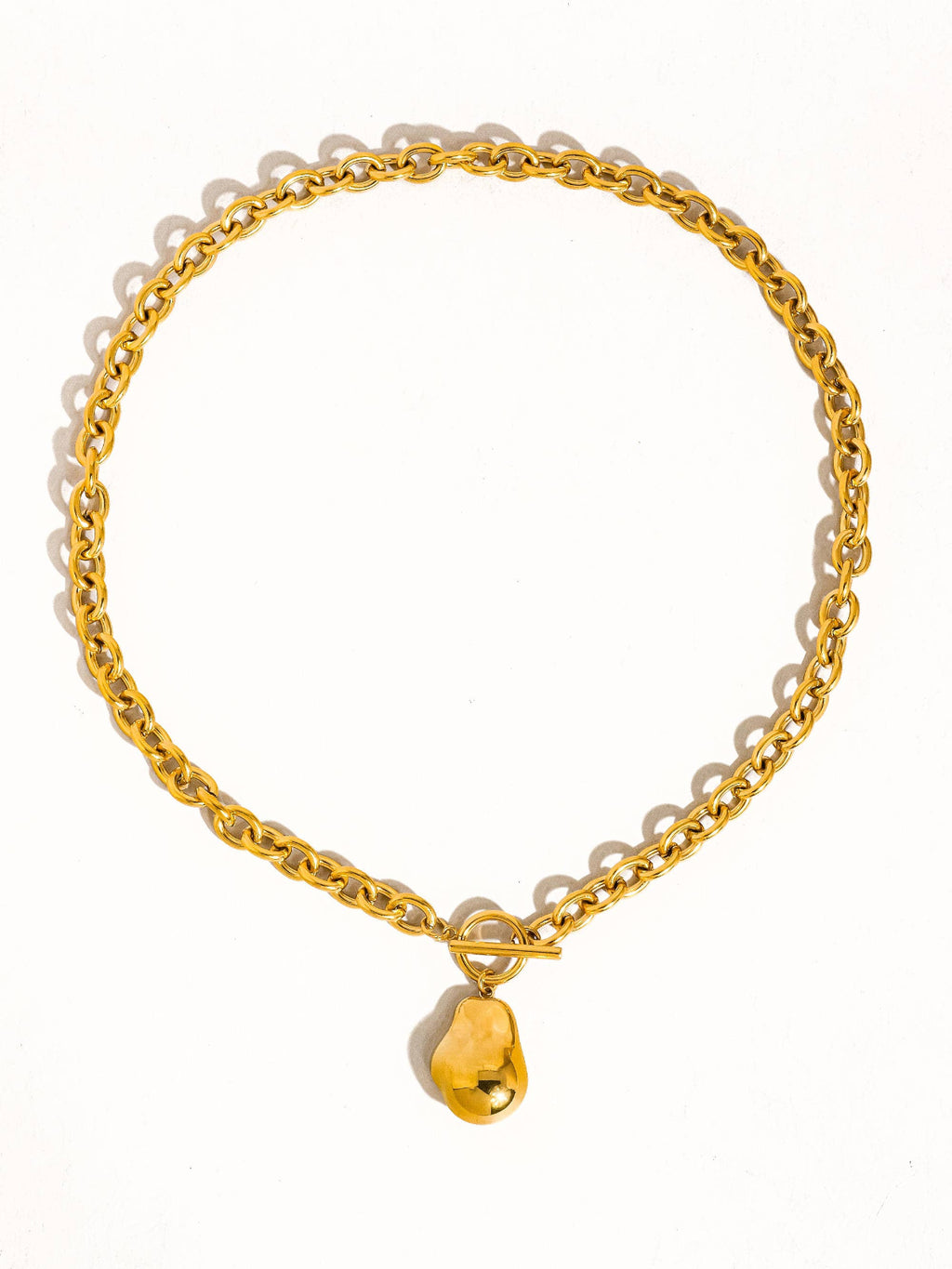Ciel 18K Non-Tarnish Large Pearl Chain Necklace