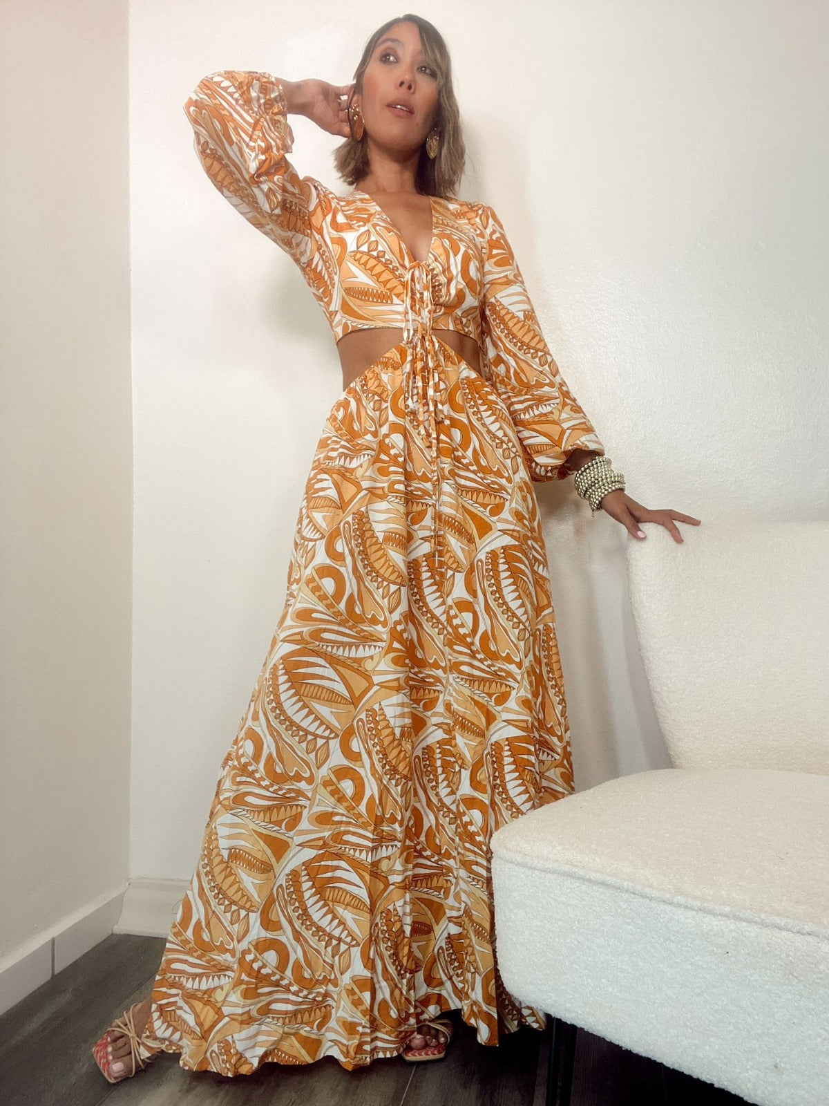 Saffron Cutout Maxi Dress