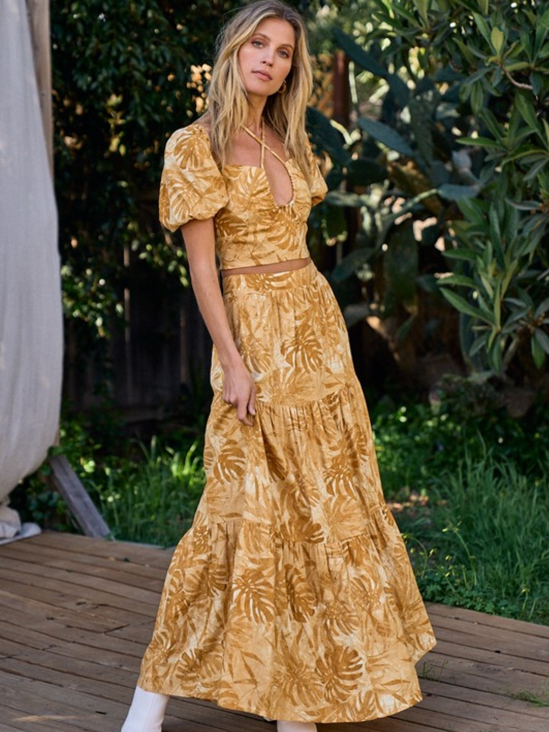 Soak Up The Sun Crop Top and Maxi Skirt Set