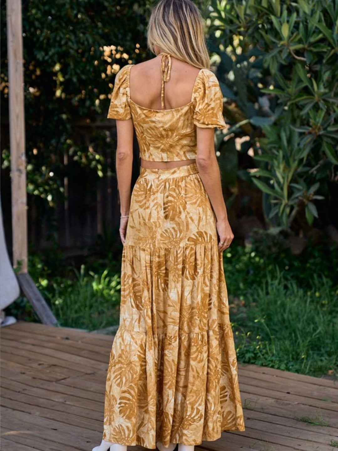 Soak Up The Sun Crop Top and Maxi Skirt Set