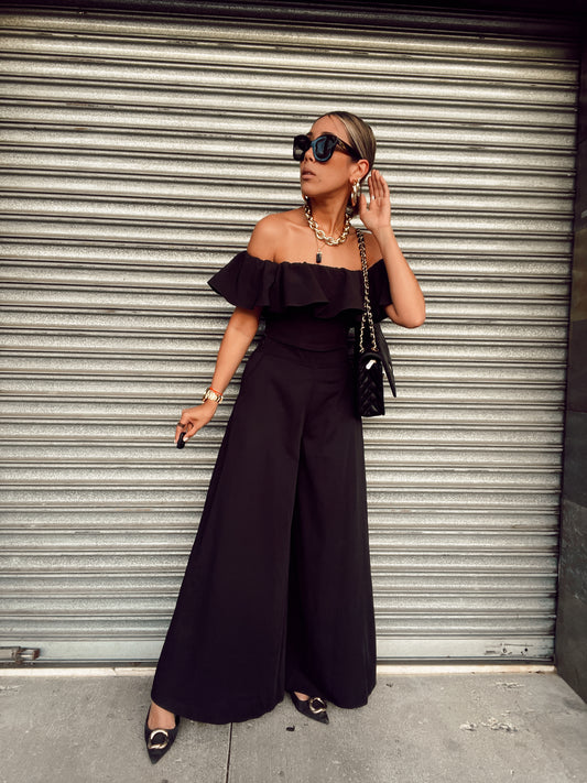 Let's Get Down To Business Wide Leg Trouser Pants