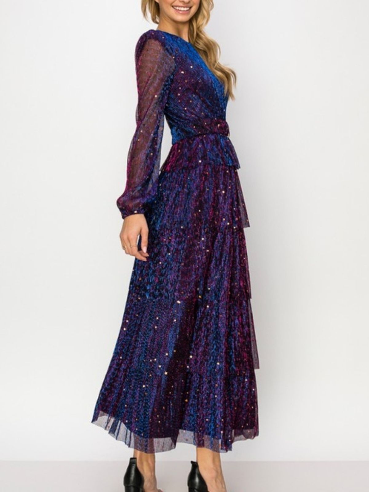 Social Beauty Belted Maxi Dress