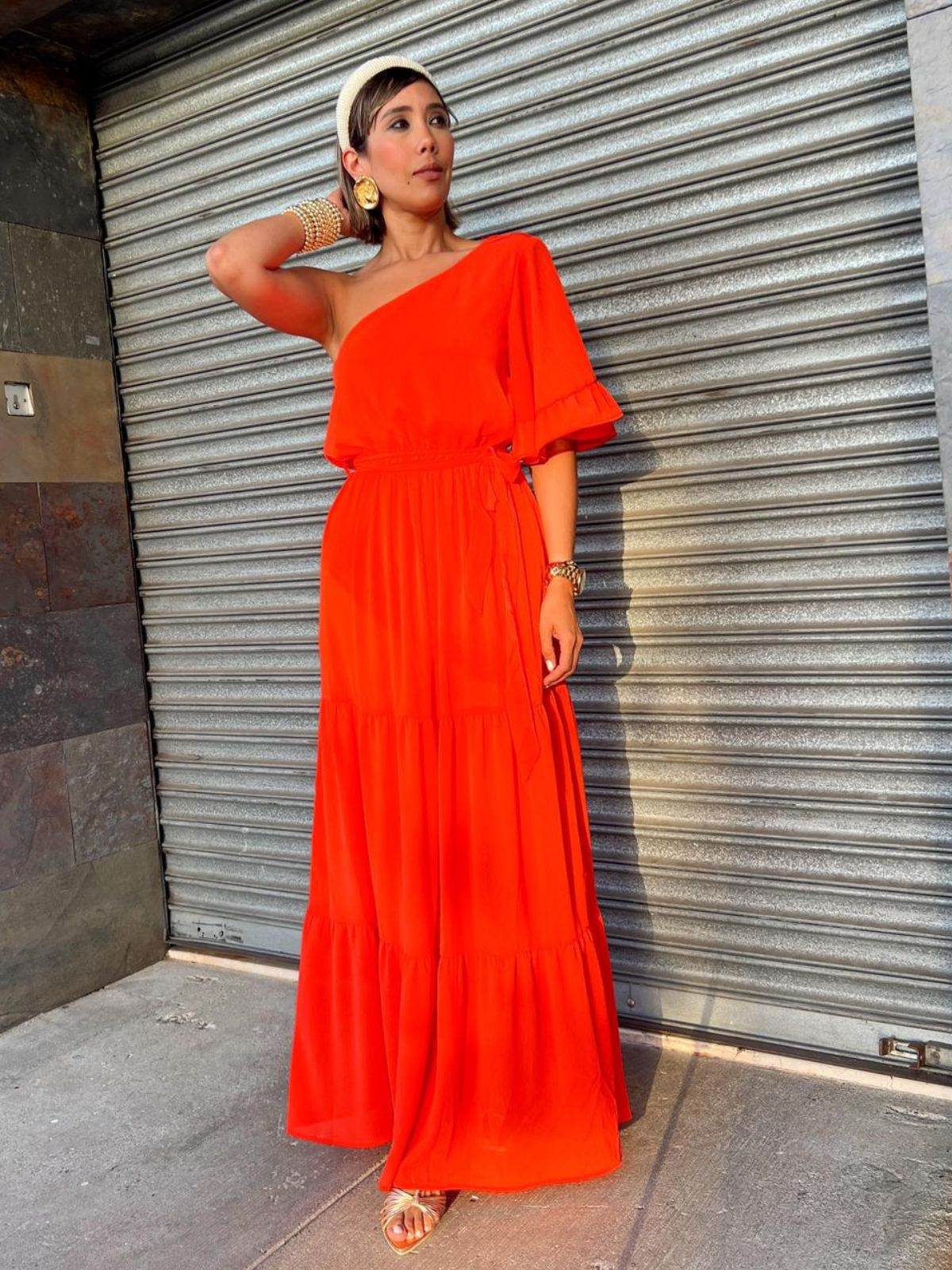 Found Love One Shoulder Maxi Dress
