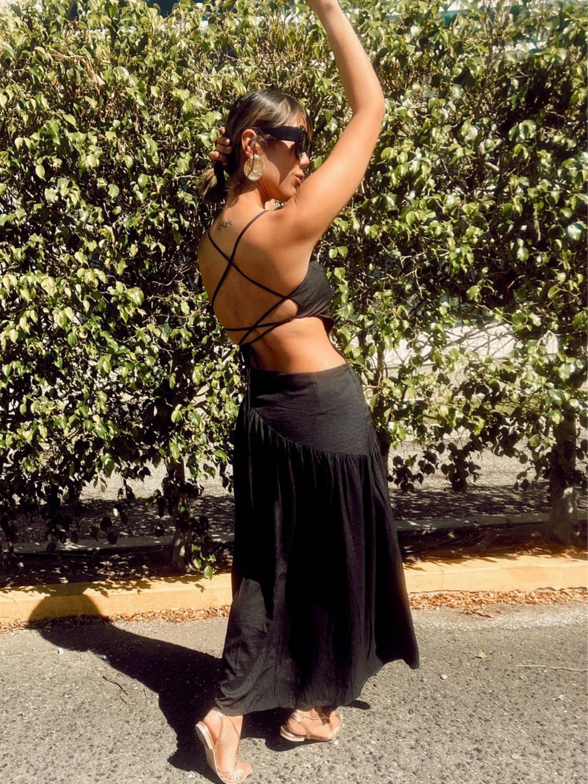 Love You So Tie Back Midi Dress