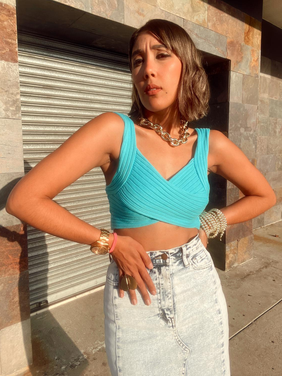 Aqua Blue Cami Top